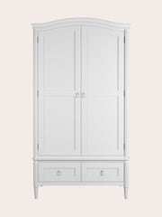 Laura Ashley White Washed Bramford Double 2 Drawer Wardrobe - Image 2 of 5