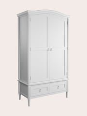 Laura Ashley White Washed Bramford Double 2 Drawer Wardrobe - Image 3 of 5