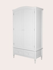 Laura Ashley White Washed Bramford Double 2 Drawer Wardrobe - Image 4 of 5
