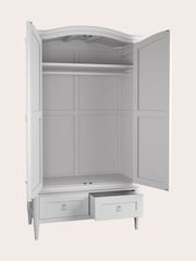 Laura Ashley White Washed Bramford Double 2 Drawer Wardrobe - Image 5 of 5