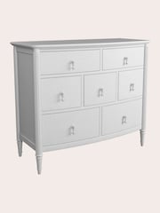 Laura Ashley White Washed Oak Bramford Chest of 7 Drawer Drawers - Image 3 of 4