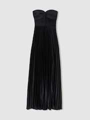 Amur Satin Pleated Maxi Dress - Image 2 of 5