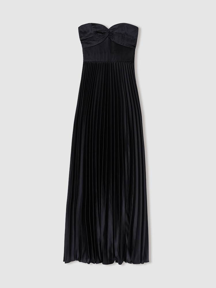 Amur Satin Pleated Maxi Dress - Image 2 of 5