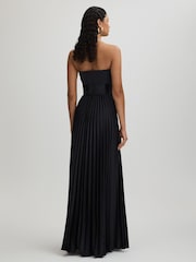 Amur Satin Pleated Maxi Dress - Image 4 of 5