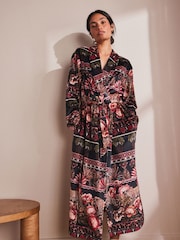 Black Palms Supersoft Dressing Gown - Image 1 of 10