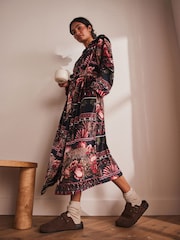 Black Palms Supersoft Dressing Gown - Image 3 of 10