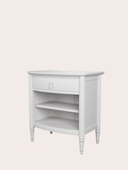 Laura Ashley White Washed Bramford 1 Drawer Bedside Table - Image 1 of 4