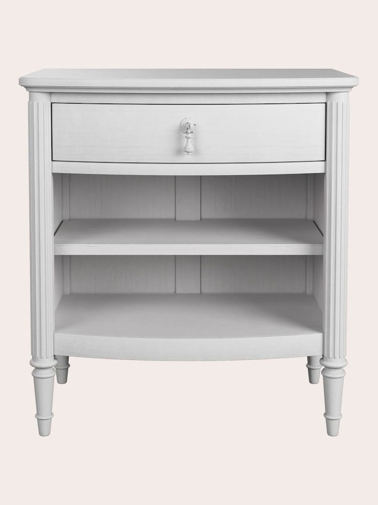 Laura Ashley White Washed Bramford 1 Drawer Bedside Table - Image 2 of 4 Laura Ashley White Washed Bramford 1 Drawer Bedside Table - Image 2 of 4