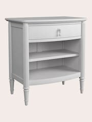 Laura Ashley White Washed Bramford 1 Drawer Bedside Table - Image 3 of 4