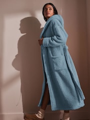 Azul - Bata larga de peluche - Imagen 2 de 11