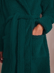 Green Long Teddy Dressing Gown - Image 5 of 8