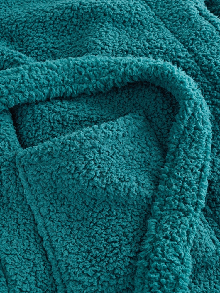 Grün - Langer Morgenmantel aus Teddyfleece - Bild 8 von 8 Grün - Langer Morgenmantel aus Teddyfleece - Bild 8 von 8