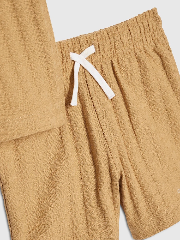 River Island Brown Slim Fit Polo Shirt & Shorts Set - Image 5 of 5