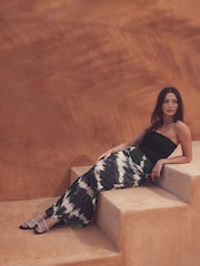 Black Sarong Maxi Skirt - Image 1 of 8