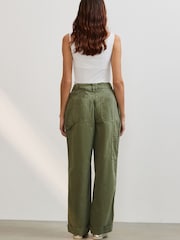 Khaki Cargo 100% Cotton Trousers - Image 2 of 7