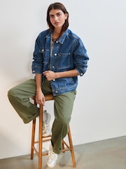 Khaki Cargo 100% Cotton Trousers - Image 3 of 7
