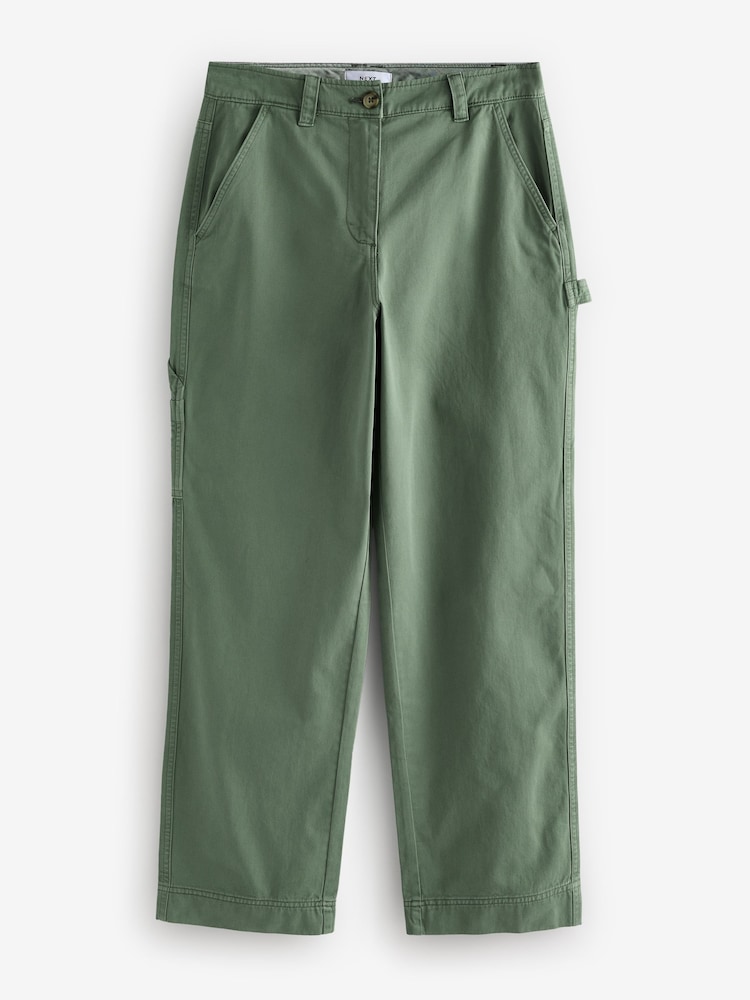 Khaki Cargo 100% Cotton Trousers - Image 6 of 7