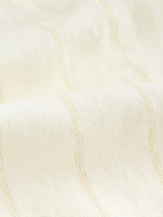 Blanc - métallisé Ample Pantalon Rayé Avec Lin - Image 8 of 8