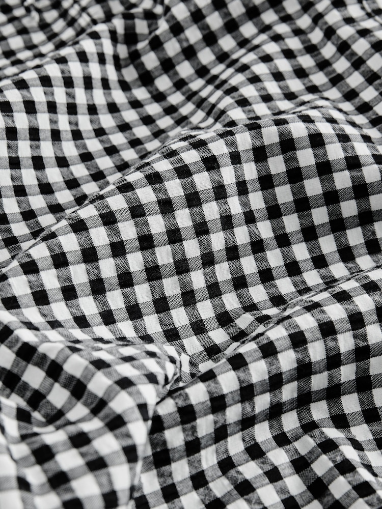 Black/White Pull On Gingham Trousers - Image 6 of 6