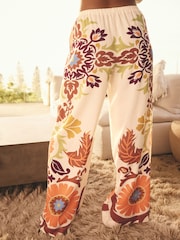 écru - Wide Leg Trousers with Linen - Image 3 of 8