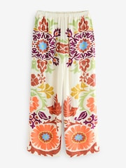 écru - Wide Leg Trousers with Linen - Image 6 of 8