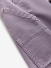 Lilac Purple Cargo 100% Cotton Trousers - Image 7 of 8