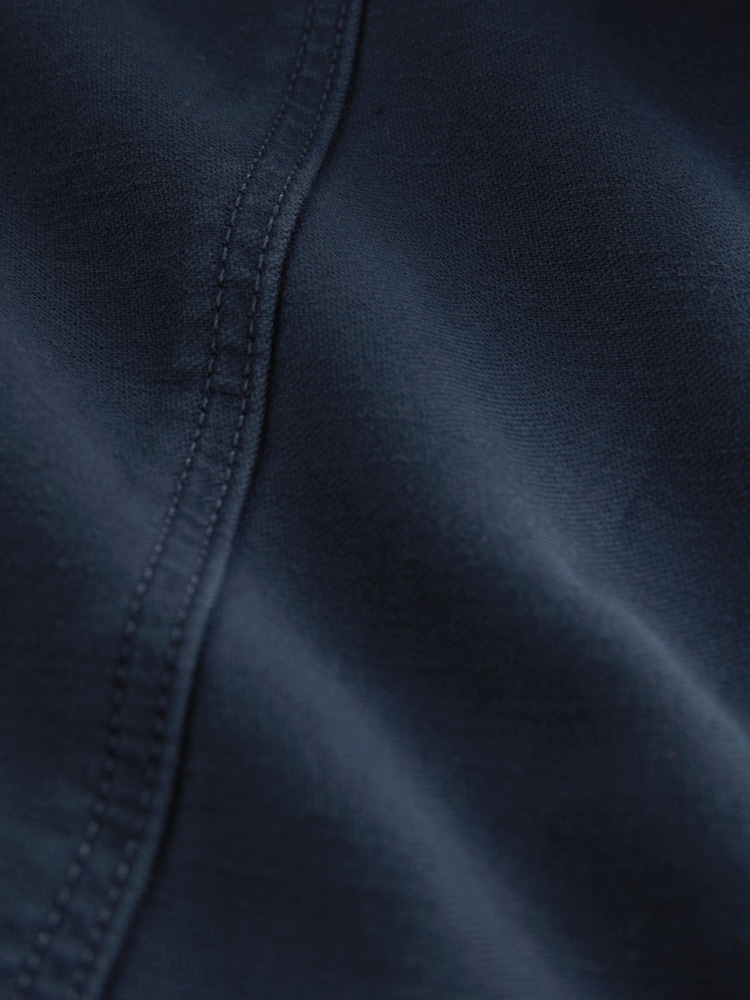 Navy 100% Cotton Cargo Barrel Leg Trousers - Image 8 of 8