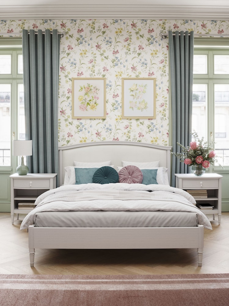 Laura Ashley White Washed Bramford Bed Frame - Image 1 of 4