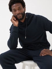 FatFace Navy Pique Hoodie - Image 1 of 7