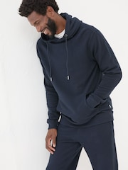 FatFace Navy Pique Hoodie - Image 4 of 7