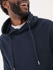 FatFace Navy Pique Hoodie - Image 5 of 7