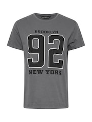 PixieGirl Petite Grey Brooklyn 92 100% Cotton T-Shirt - Image 5 of 5