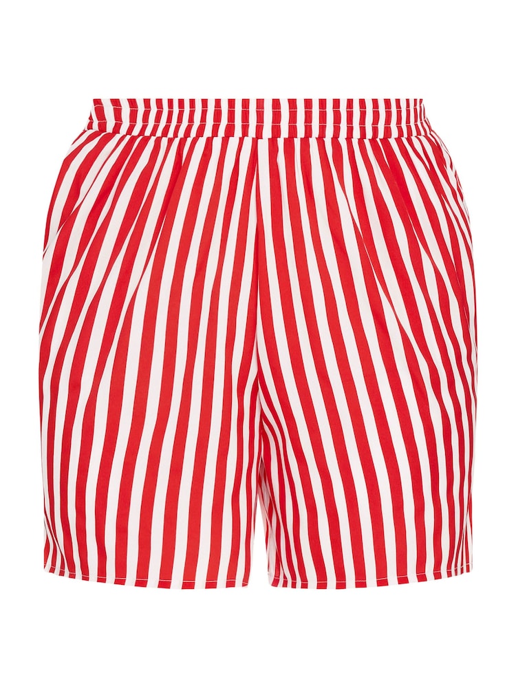Yours Curve Red Stripe Co-Ord Shorts - Image 5 of 5
