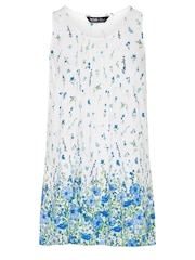 Weiß - Yours Curve Floral Dipped Hem Pleated Vest - Bild 5 von 5