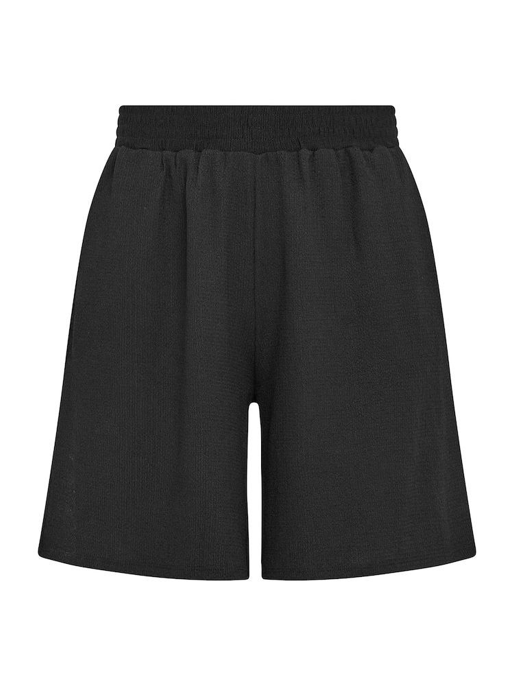 Yours Curve Black Crinkle Pocket Shorts - Image 5 of 5