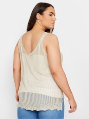 Yours Curve Gold Pointelle Vest - Image 3 of 5
