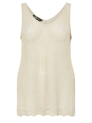 Yours Curve Gold Pointelle Vest - Image 5 of 5