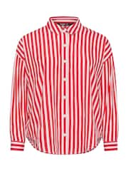 Yours Curve Red Stripe Co-Ord Shirt - Image 5 of 5