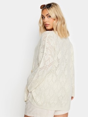 Yours Curve White Tie Neck Tunic - Image 2 of 4