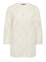 Yours Curve White Tie Neck Tunic - Image 4 of 4