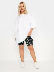 Yours Curve Black Legging Shorts 2 Pack - Image 3 of 6