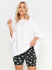 Yours Curve Black Legging Shorts 2 Pack - Image 4 of 6