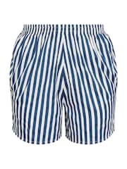Yours Curve Blue Stripe Co-Ord Shorts - Image 6 of 6