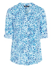 Yours Curve Blue Pintuck Shirt - Image 5 of 5