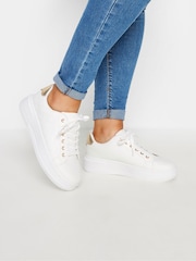 Yours Curve & Gold Chevron Chunky Trainers In Extra Wide EEE Fit - Imagen 1 de 6