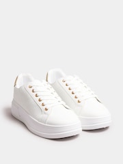 Yours Curve & Gold Chevron Chunky Trainers In Extra Wide EEE Fit - Imagen 3 de 6