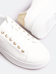 Yours Curve & Gold Chevron Chunky Trainers In Extra Wide EEE Fit - Imagen 6 de 6