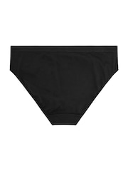 Yours Curve Black 5 Pack High Leg Briefs With Stretch - Image 2 of 4