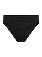 Yours Curve Black 5 Pack High Leg Briefs With Stretch - Image 3 of 4