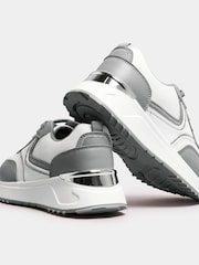 Yours Curve Grey & Contrast Chunky Trainers In Wide E Fit - Image 4 of 5
